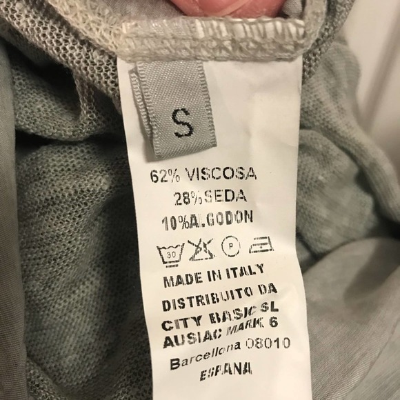 Uno Pui Uno Silk Cotton Blend Tunic Tank Top with Crochet Lace Detail S - Picture 4 of 5